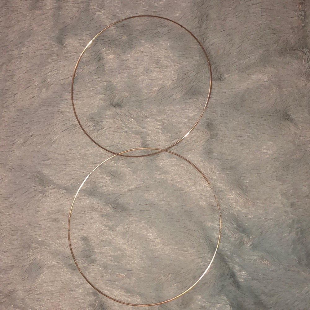 Oversized gold hoops